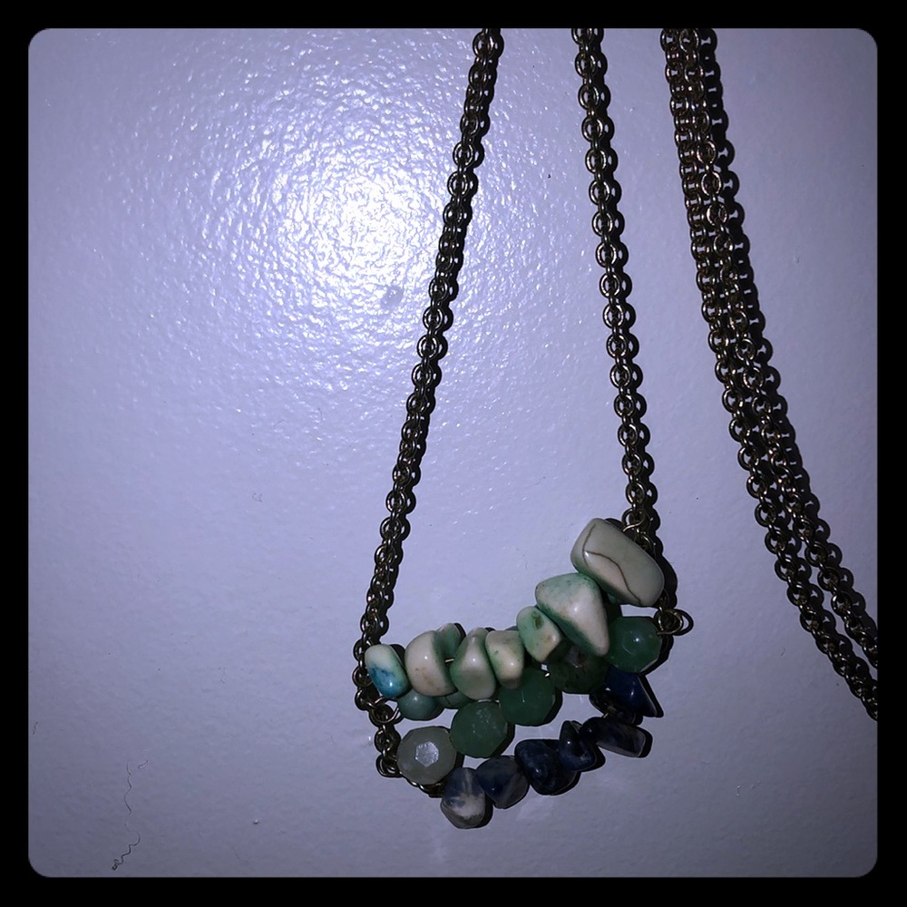 Precious stone necklace- Handmade